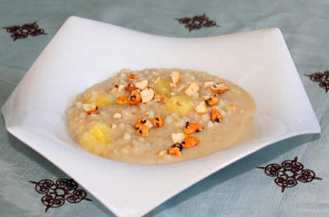 brown rice pudding with coconut milk