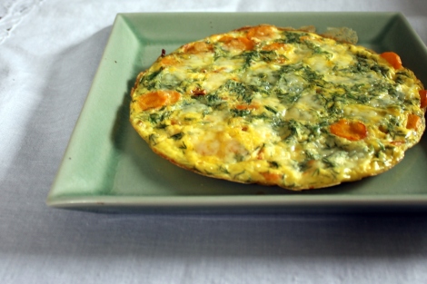 frittata with carrot and dill